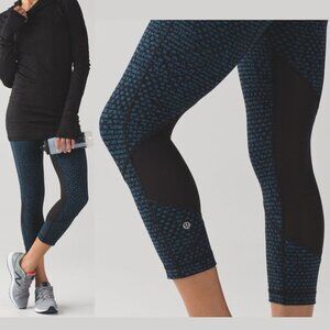 Lululemon - Pace Rival Crop Active Leggings W6ABPS | Size 6 | Teal Alberta